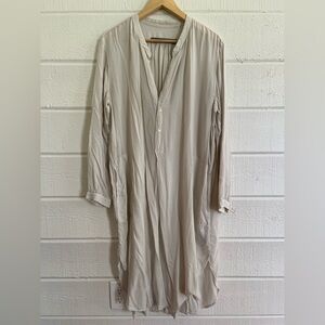 Raquel Allegra Rayon flowy shirt dress